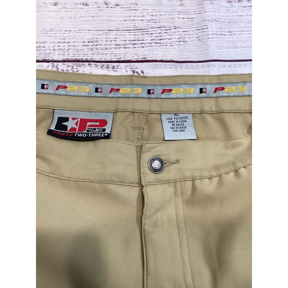 Vintage Y2K Proto Paintball P23 Mens Cargo Shorts XL Khaki Tan Utility Pockets‎